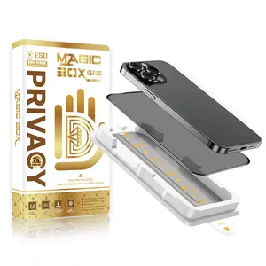2 Pack Magic 30X Privacy Tempered Glass Screen Protector for iPhone 15 & iPhone 16 Series – ESD Anti-Static, Anti-Fingerprint, Strong Protection, Easy Installation Kit with Wipes Protective Cover Smartphone Cellphone Shockproof Casing
