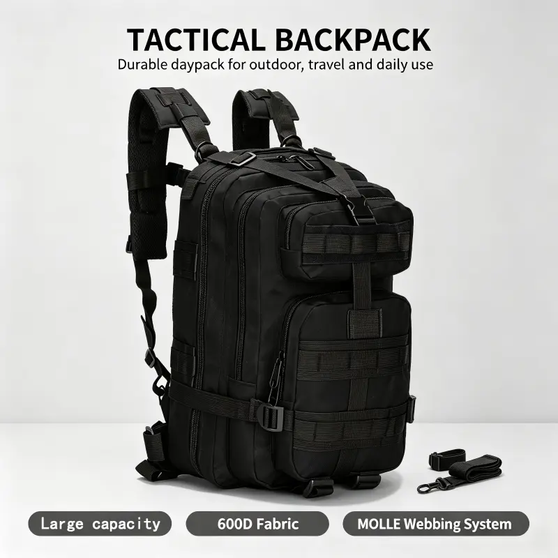 Internal Frame Sports & Outdoor Backpack - Durable Camping & Hiking Travel Pack with Adjustable Straps for Hikers