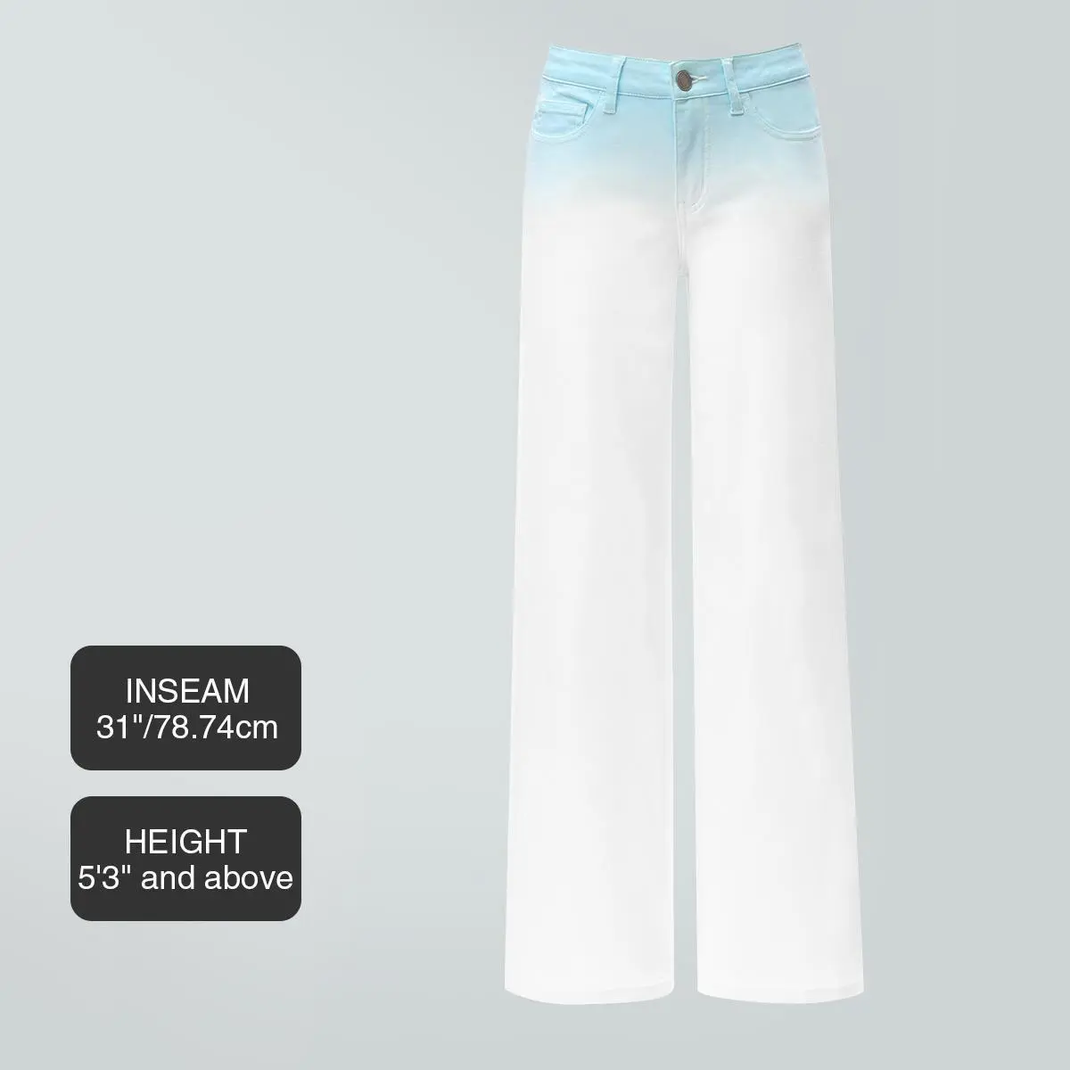 Ombre Light Blue & White