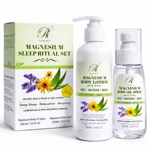 Magnesium Lotion and Magnesium Oil Spray Set - Lavender Body Lotion with Arnica, Magnesium Spray for Legs, Feet & Body, Muscle Recovery, Relaxation, Sleep Support, Fast Absorbing Self Care Gift