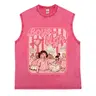 Unisex Cotton Distressed 90s Retro Sleeveless Tank Top - "Boys...Ugh!" Funny Valentine Graphic Vest, Loose Breathable Streetwear Clothing, Cargo-Inspired Menswear Clothes, Perfect Girlfriend Gift