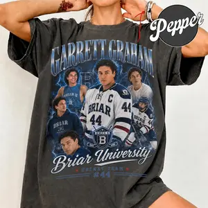 Garrett Graham Briar University Comfort Colors T Shirt, Vintage Hockey Romance Tee, Briar Hockey Team Shirt, Bookish Sports Romance Gift, Off-campus Tee