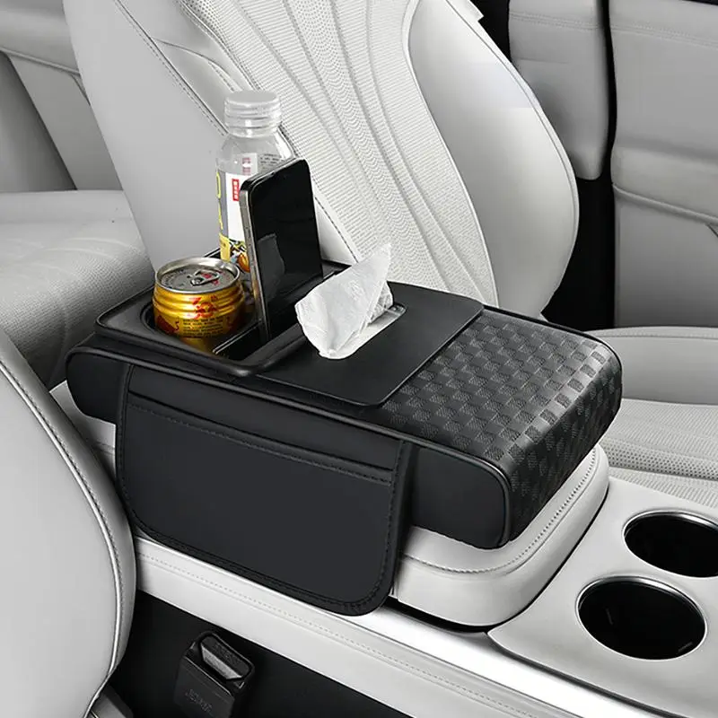 Car Center Console Armrest Pad, Multifunctional 4 in 1 Car Center Console Armrest Pad, Car Storage Bag, Car Interior Accessories