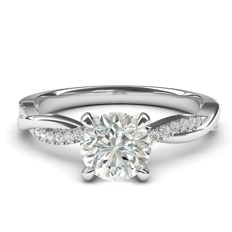 925 Sterling Silver Moissanite Ring, Elegant Engagement Promise Ring Jewelry Gift, Solitaire Moissanite Wedding Ceremony Ring, Silver Jewelry for Women for Birthday for anniversary Gift for Her,Mother's day Gift
