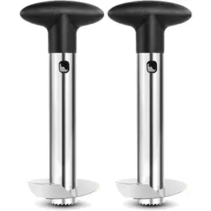 2 Pack Pineapple Slicers Corer Tools Stainless Steel Remove Peel Cut