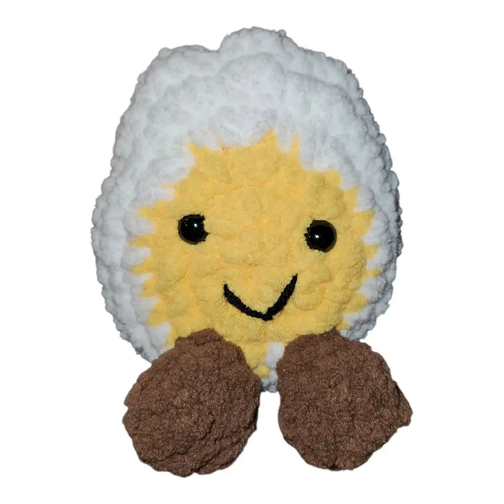 Crochet Boiled Egg Amigurumi Plushie,  Cute Gift, Handmade crochet gift