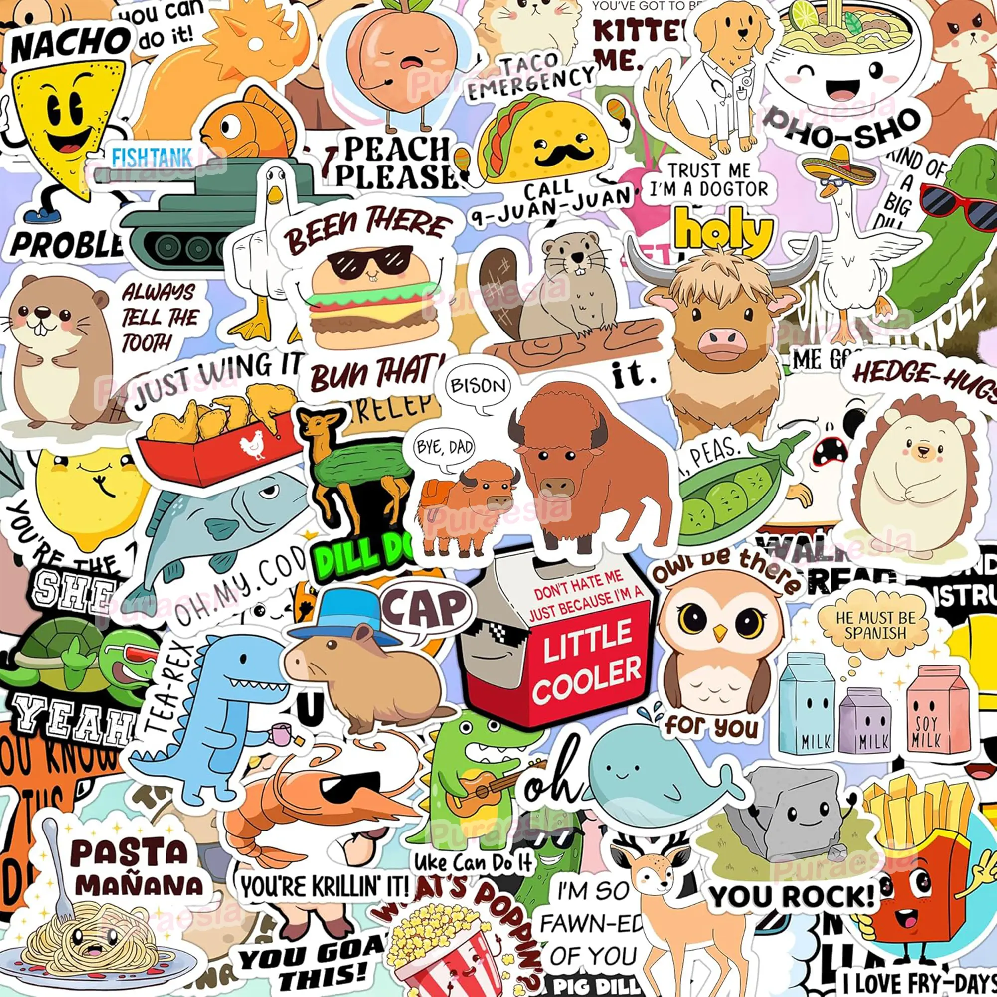 123pcs Punny Emotional Funny Stickers For Adults– Waterproof Vinyl Decals for Laptops, Water Bottles, Journals, Skateboards & More