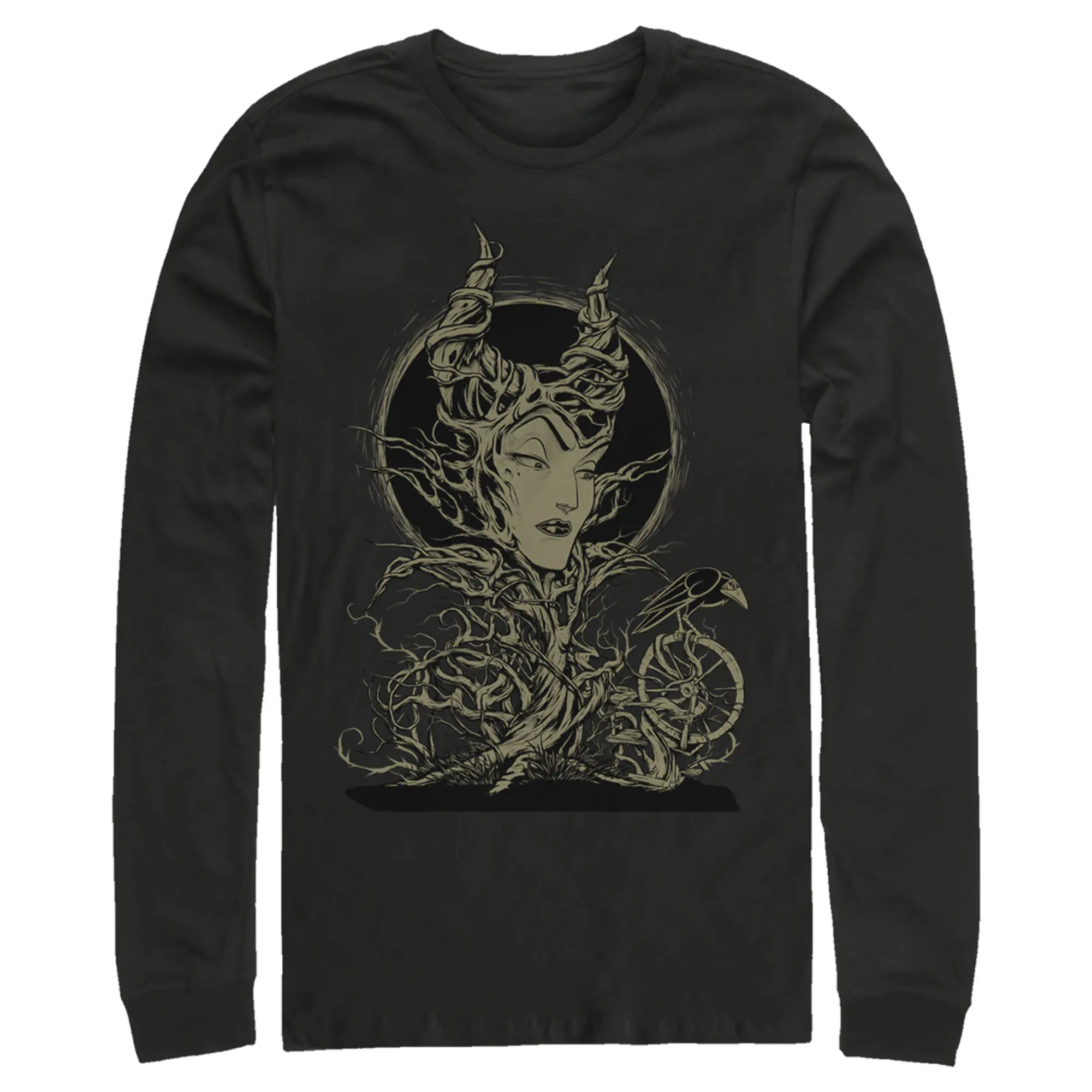 Men's Sleeping Beauty Maleficent Twisted Queen Long Sleeve Shirt