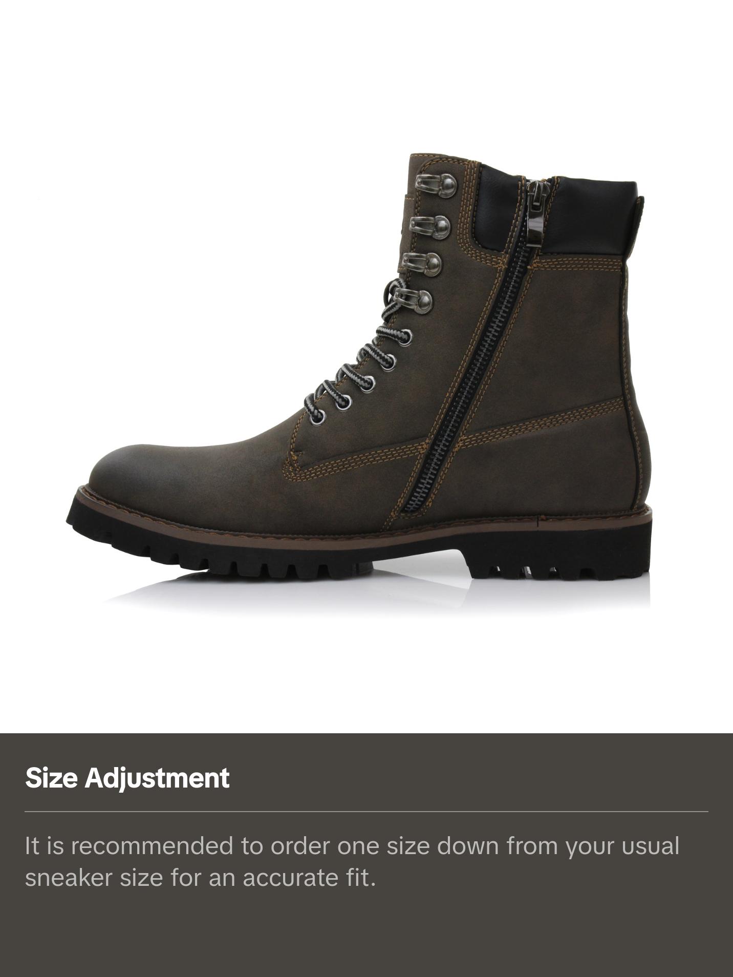 Polar Fox Barron classic plain-toe high-top work boots, in Cigar, Men's Size 6.5 - 13