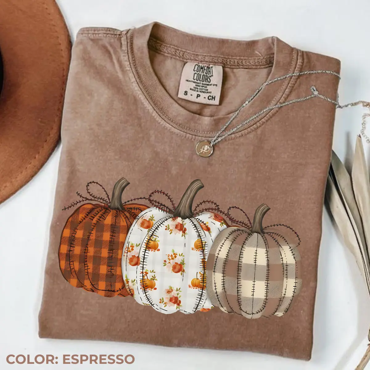 Comfort Colors® Boho Fall Pumpkin T-Shirt, Cute Autumn Harvest Graphic Tee, Pumpkin Patch Shirt, Thanksgiving Gift, Cozy Fall Apparel