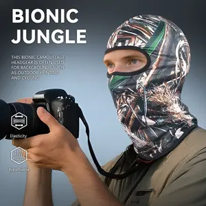 Unisex Fashion Camo Print Balaclava Headset, Breathable Comfort Outdoor Tactical Cycling Sun Protection Dust Mask