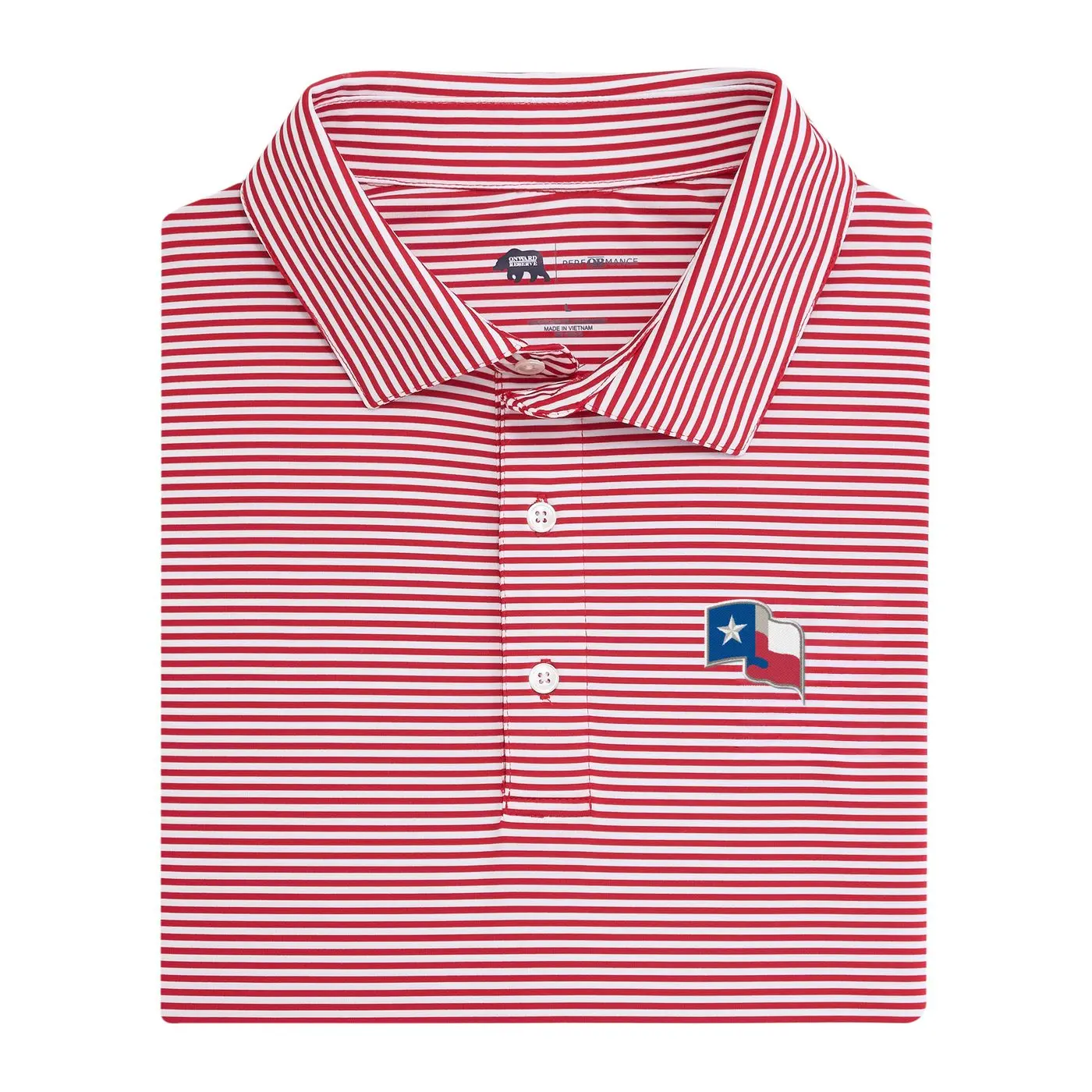 Patriotic Texas Flag Performance Polo, Lightweight Golf Polo Shirt