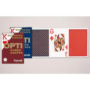 Piatnik Opti-Poker Jumbo Index Cards – Red or Blue Single Deck