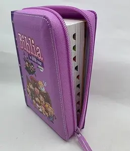Biblia para ninas ilustrada mi gran viaje RV1960 cierre lila/morado con indice