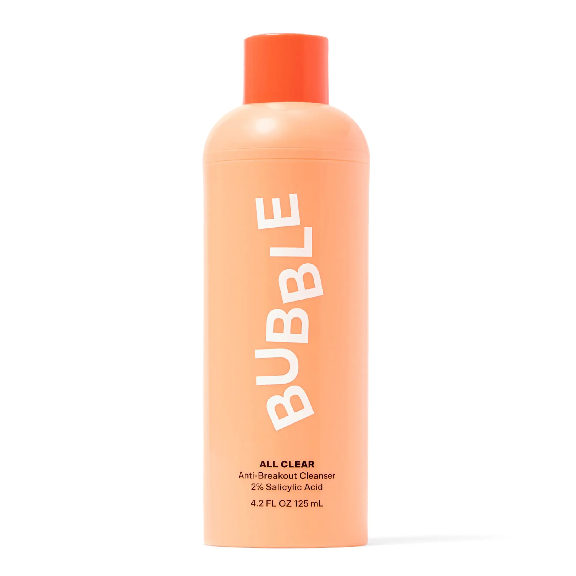 Bubble Skincare All-Clear Acne Cleanser - 2% Salicylic Acid Foaming Gel for Facial Cleansing, Gentle Soothing Daily Exfoliation, Blemish Prevention, Skin Repair, Niacinamide & Green Tea Moisture-Retaining Cleansing