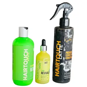 HairTouch Complete Care System Shampoo Revival + Vive Tonic + HairTouch Latte 3-Step Hair Care Bundle