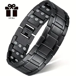 1pc Magnetic Bracelets For Men, Ultra Strength Magnetic Bracelet For Men, 3X Ultra Strength Magnetic Bracelets,Adjustable Health Gift with Sizing Tool