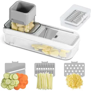 Mini Garlic Slicer Veggie Shredder Garlic Ginger Grinder Vegetable Cutter with Container
