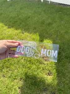 DOG MOM CAR DECAL