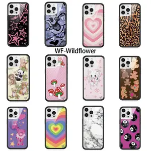Wildflower 3D Star Mushroom Phone Case for iPhone 16 15 14 13 12 17 Pro Max Plus Air WF Bear Cute Leopard Safari Babies Cover