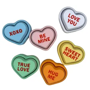 Classic Conversation Hearts Mini Fidget Clicker Set of 6 Valentine's Day Couples Weddings must have toy