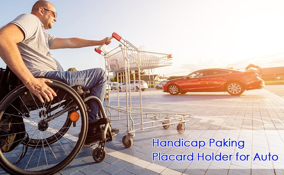 Handicap Placard Holder - Ultra Transparent Disabled Parking Permit Placard Protective Holder Cover with Large Hanger by (Set of 2) Handicap Placard Holder - Ultra Transparent Disabled Parking Permit Placard Protective Holder Cover with Large Hanger by (Set of 2)