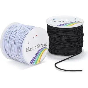 Elastic Cord 2 Rolls, 330 , 1mm Sturdy Stretchy String, Elastic String for Bracelets, Beading, Necklaces,  Making, and Craft Supplies