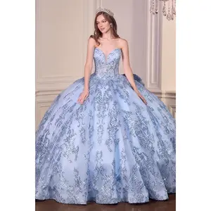 Cinderella Divine -15732 Applique Strapless Bow Ball Gown