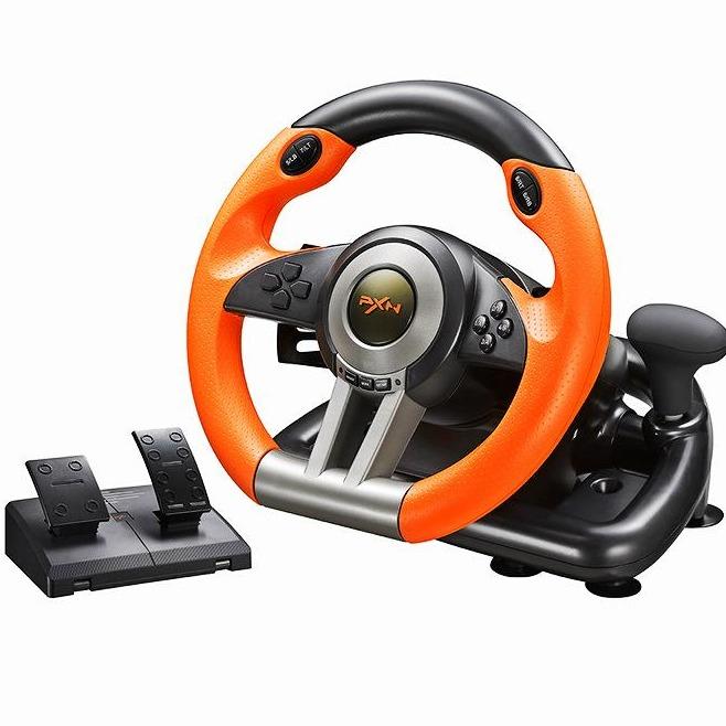 Winter Break Must-Have! PXN V3 Pro Racing Wheel Full Set with Pedals & Shifter, F1 Simulation Driving, Plug&Play, PC/Xbox/Series X/S/PS4/Switch， PS5 Playable via N7 Adapter, Home Racing Game Controller