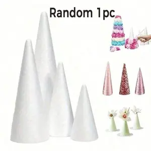 Large Solid Foam Cone, DIY Holiday Decor, Christmas Birthday Scene Decoration, Event Props, Christmas Tree Topper, Handmade Gift