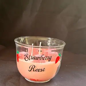 Strawberry Scented Reese Cups Candle Decor Ornaments