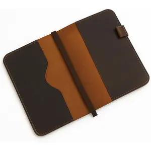 A5 Leather journal cover, Refillable Journal Cover for Large and Medium A5, Leather  Notebook Cover, 9 x 6 Inches Leather Bound Journal (Brown)