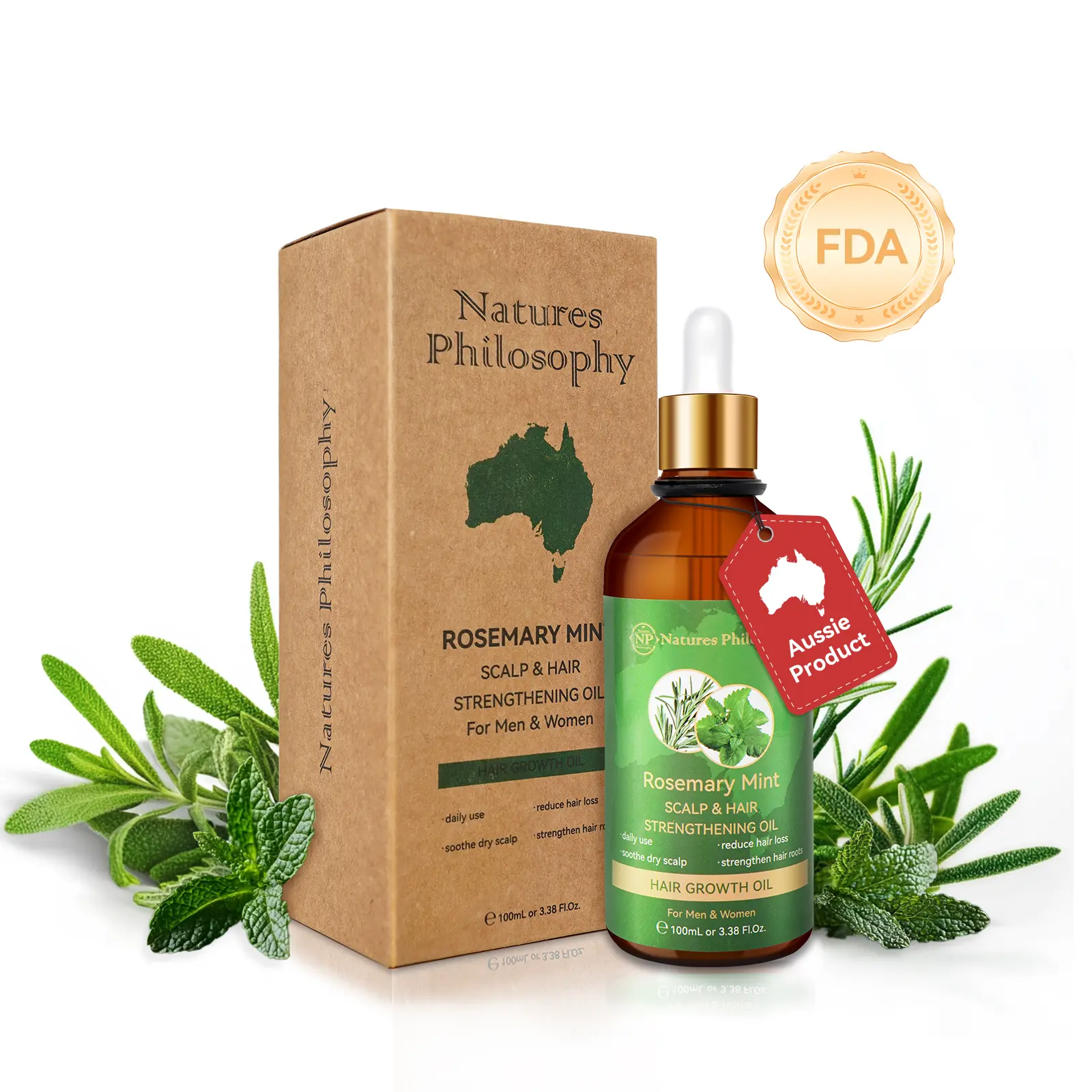 NP Natural Rosemary Hair Growth Oil – Strengthens Roots, Reduces Thinning & Nourishes Scalp | Fast-Absorbing, Non-Greasy | 100ml