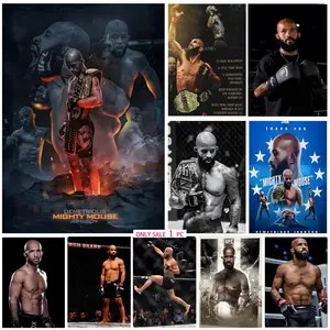 D-Demetrious J-Johnson  Mighty Mouse Poster Self-Adhesive Waterproof Art Sticker, Aesthetic Minimalist Wall Poster for Coffee Shop, Bar & Home Room Decor