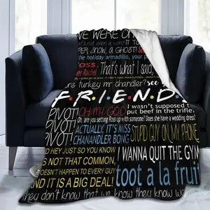 JOOCAR Friend Blanket TV Show Flannel Blanket All Season Throw Blanket for Couch Bed Soft
