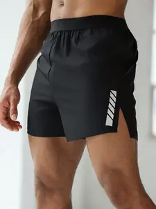 Rogue Flame Gym Rark Men's Summer Contrast Color Elastic Waist Side Slit Hem Sports Shorts Sweater Shorts Running Shorts Workout