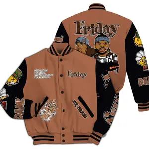 Varsity Jacket To Match Air Foamposite Metallic Copper - Friday Sneaker Stress Style All Over Print XKQ