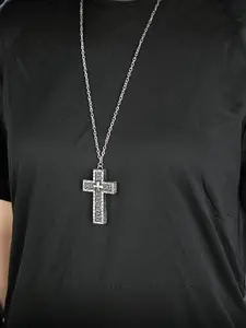 Unique Black Cross Squid Shape Necklace for Men, Vintage Handmade Cross Pendant Necklace with Secret Compartment Squid Cross Necklaces - Gaming Jewelry Costume Accessories#Fashionweek#Fallfreshness