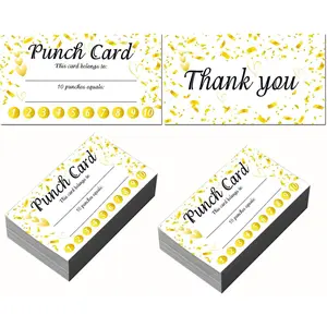 200 count  Punch Cards Customer Loyalty Incentive Business for Business, Class, School