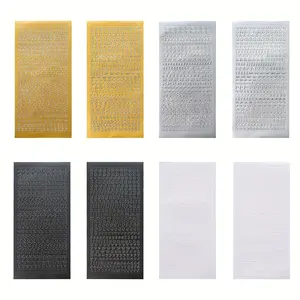PVC Waterproof Durable & Silver Color English Letters Stickers, Ideal for Phones, Photo Albums, Decorative Enhancements