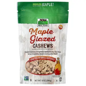 NOW Foods Maple Glazed Cashews, 10 oz (284 g)