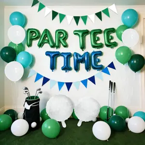Let's Partee Time Golf Party Decorations Golf Balloons Banner Sport Themed Party Supplies Pink Balloons for Womens Birthday Baby Shower Bridal Shower Retirement Decorations outdoorfun