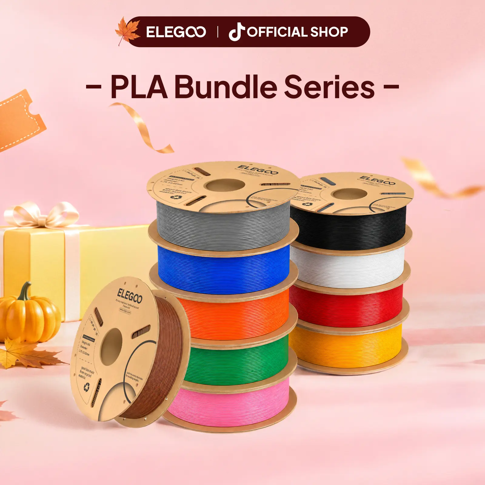 PLA Filament Variety Pack - 1.75mm Essential & Vibrant Color Options, 250g/1kg Multiple Sizes, Mix & Match Bundle for 3D Printer, Eco-Friendly Spool