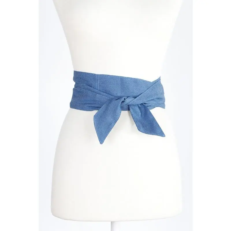 Denim Ribbon Belt