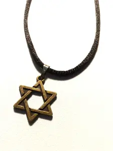 Star of David Pendant & Necklace Chain christian Israel Jewish - Copper