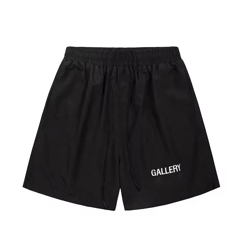 Mens Sports Shorts Letter Print Drawstring Casual Shorts, Elastic Waist Loose Wide Leg Summer Streetwear Shorts