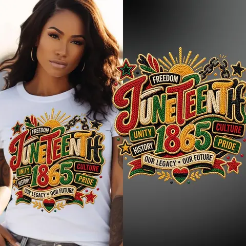 "We Outside Since 1865" DTF Heat Transfer Stickers - 1865 Freedom Nod, Juneteenth Vibes, Unity, Black History Afro Pride, DIY Craft Decor, Back-To-School Vibes, Washable Iron-On (Iron-On in 30s, 10×10 Inches) for T-Shirts, Bags