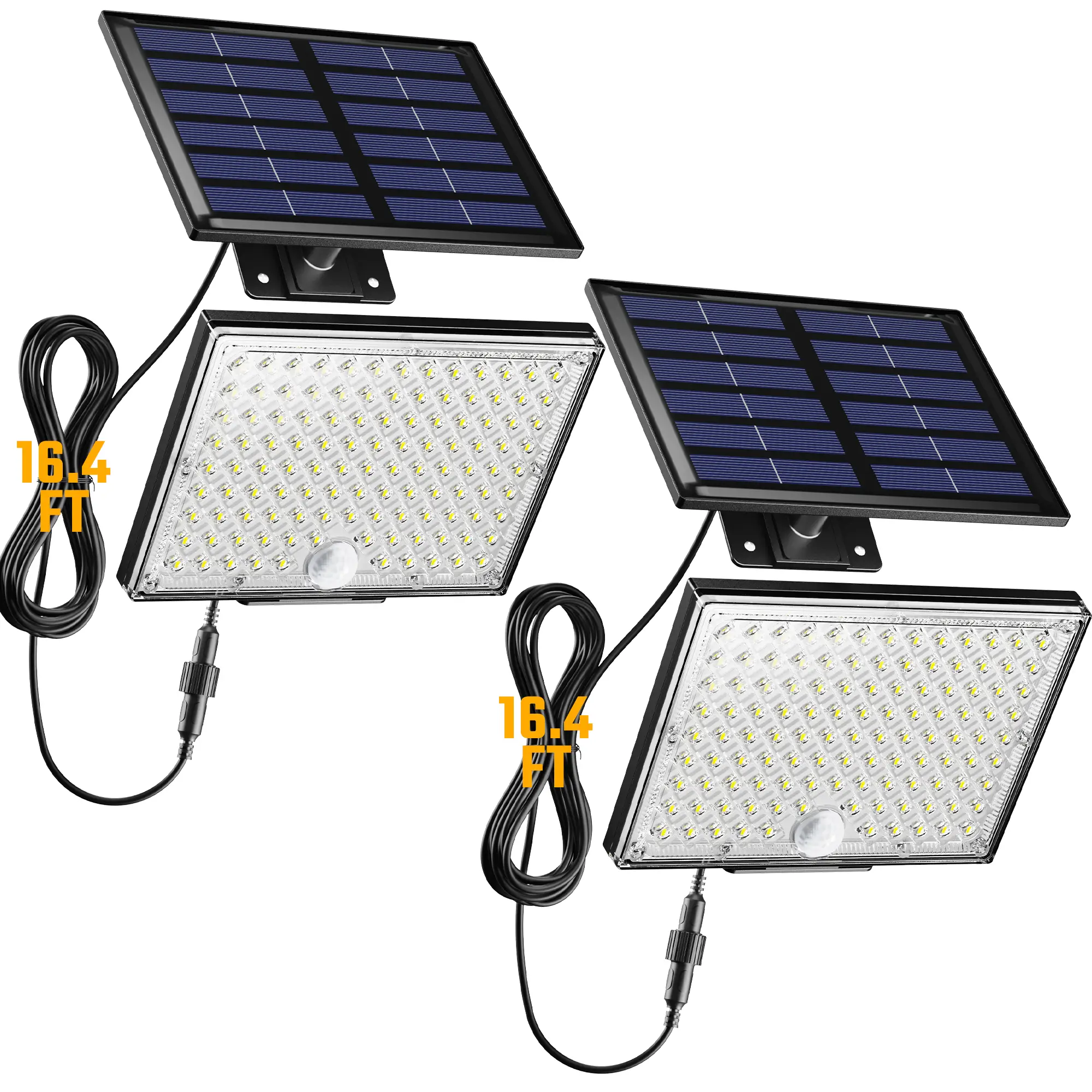SUPERDANNY Solar Outside Lights with 113 Bright LEDs 7000K, Motion Sensor Outdoor Flood Lights Dusk to Dawn with 16ft Cable IP65 Waterproof, Security
