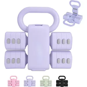 Adjustable Dumbbell Set of 2, 4 in 1 Free Weights Dumbbells Set for Women with Fast Adjustment, Each 2lb 3lb 4lb 5lb Hand Weights Set for Home Gym & Outdoor Exercise Training