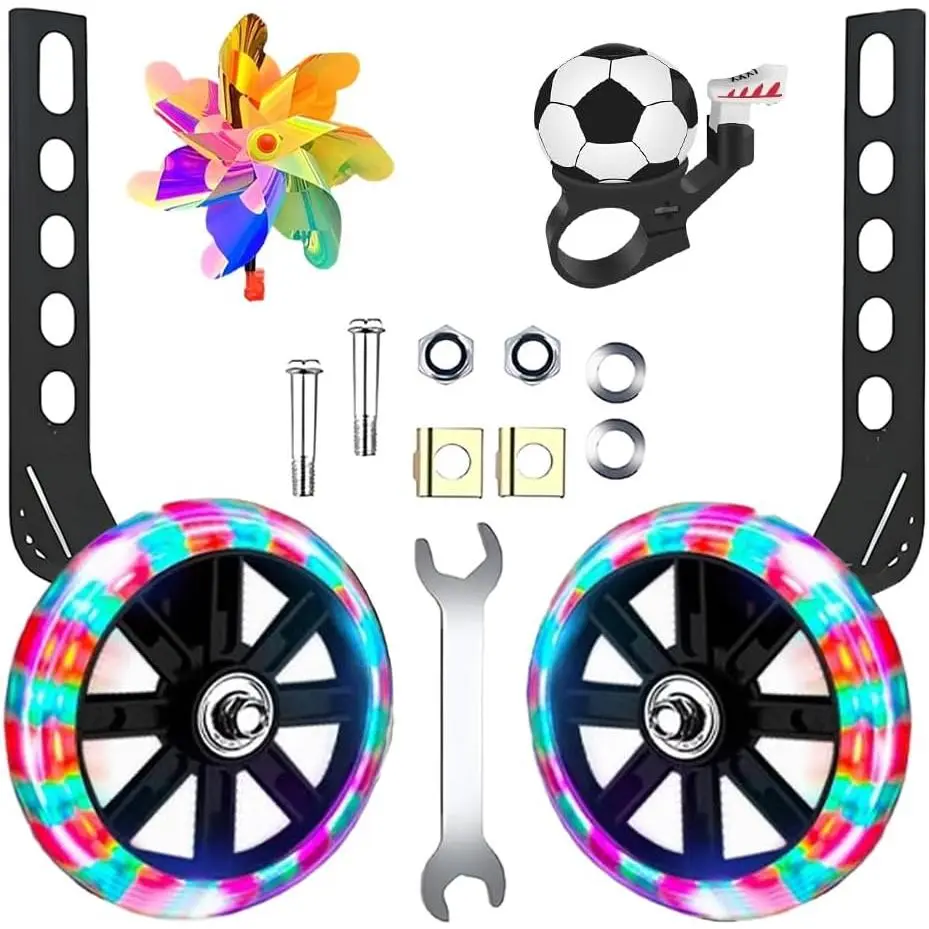 Adjustable Bicycle Training Wheels for Children, Fits 12-20 Inch Bikes, Enhances Bike Stability for Cycling Training